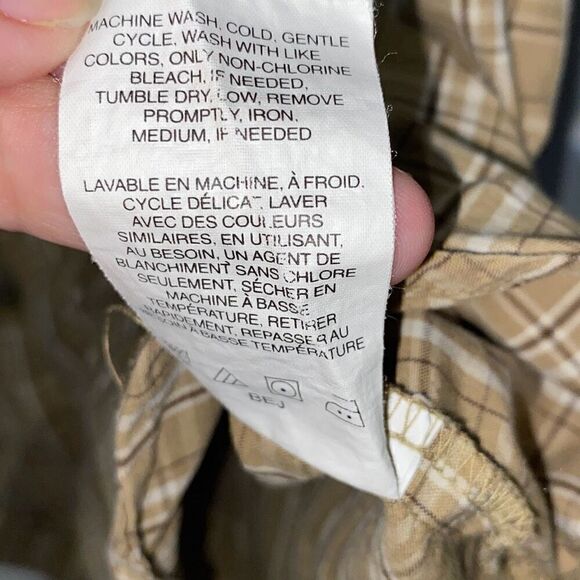 Columbia Men's Brown Plaid Collared Short Sleeves Button-Down Shirts Size Large - Picture 8 of 9